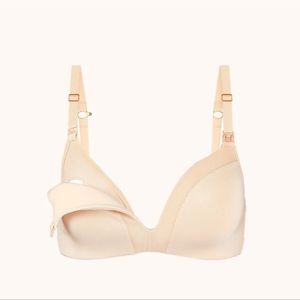 Lively The No Wire Maternity Nursing Bra 34DD NWOT cream nude wireless mesh